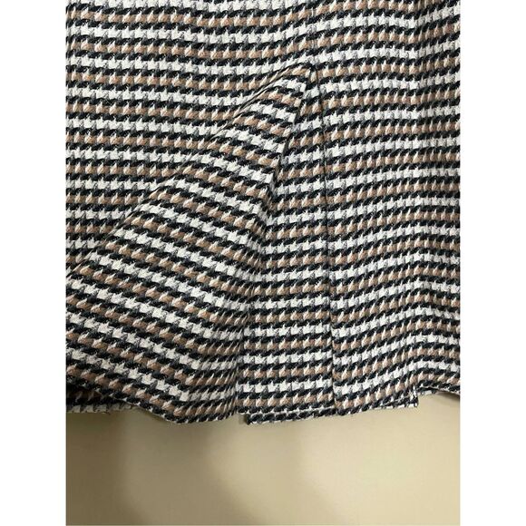 Talbots Women’s Tan Black Ivory ALine Lined Houndstooth Wool Skirt Petite 14 - Picture 4 of 13